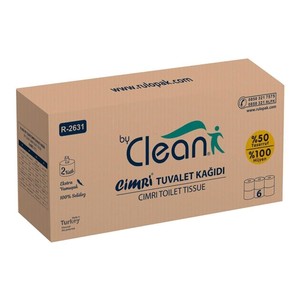 Rulopak By Clean Cimri Tuvalet Kağıdı 2 Katlı 6\'Lı Paket