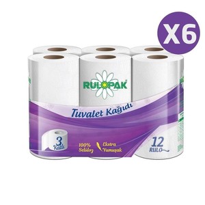 Rulopak 3 Katlı 72 li Tuvalet Kağıdı (1 Koli)