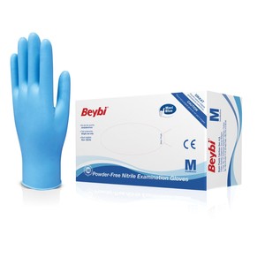 Beybi Pudrasız 100 lü Mavi Nitril Eldiven - M