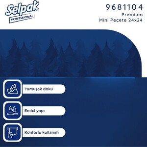  Selpak Professional Premium Mini Peçete 24x24 cm 50 li (24 Adet)
