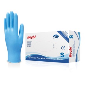 Beybi Pudrasız 100 lü Mavi Nitril Eldiven - S