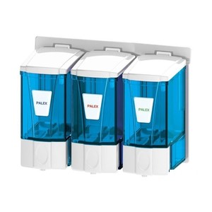 Palex Mini Üçlü Sıvı Sabun Dispenseri 250 mL Beyaz
