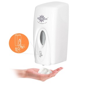 Rulopak Doldurmalı Köpük Sabun Dispenseri 1000 mL - Manuel, Beyaz