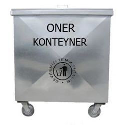 Galvaniz Çöp Konteyner 800 Lt