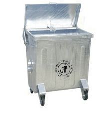 Damper Kapaklı Galvaniz Çöp Konteyner 400 Lt