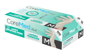 Coremed Lateks Muayene Eldiveni Pudrasız 100lü Medium