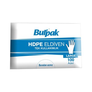 Burpak Şeffaf Eldiven HDPE (L) 100lü Paket