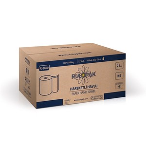 Rulopak Hareketli Kağıt Havlu 2 Katlı 21 Cm 80M 6'Lı Paket