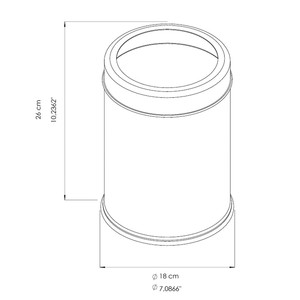  Açık Çöp Kovası 5 Lt Paslanmaz 430 S.S.