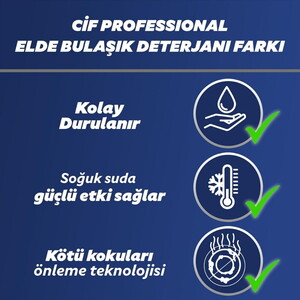  Cif Professional Bulaşık Deterjanı Elde Yıkama 1500 Ml