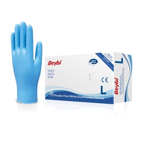  Beybi Pudrasız 100 lü Mavi Nitril Eldiven - L