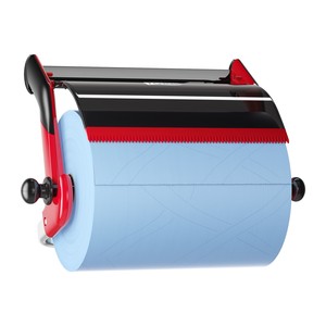  Tork Dıştan Çekmeli Nonwoven Bez / Kağıt Havlu Dispenseri Duvara Monte Kırmızı - Siyah