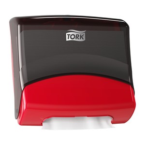 Tork Z Katlı Nonwoven Bez / Kağıt Havlu Dispenseri Kırmızı - Siyah